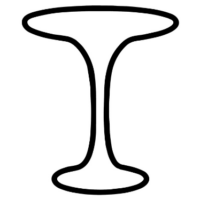 Illustration eines Stehtisches